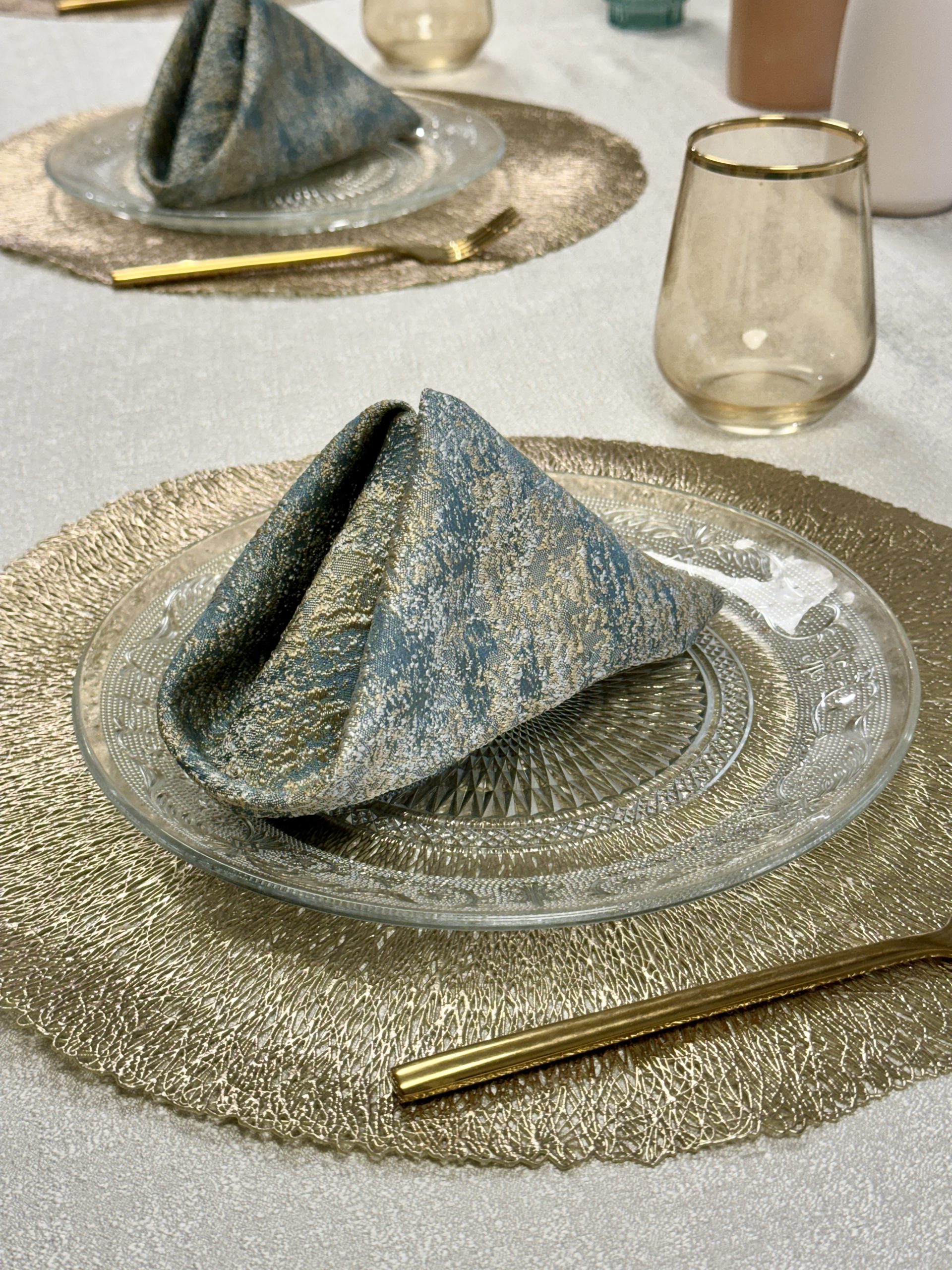 ⁦מפית טורקיז זהב⁩ – תמונה ⁦2⁩